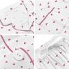 image:imageSWOMOG Womens Button Down Pajamas Set Short Sleeve Sleepwear Bride Soft Pj Lounge Sets XS3XLPink Polka Dot Hearts