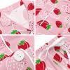 image:imageSWOMOG Womens Button Down Pajamas Set Short Sleeve Sleepwear Bride Soft Pj Lounge Sets XS3XLPink Strawberry