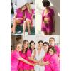 image:imageSWOMOG Womens Button Down Pajamas Set Short Sleeve Sleepwear Bride Soft Pj Lounge Sets XS3XLRose Red
