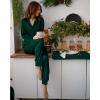 image:imageSWOMOG Womens Pajamas Set Long Sleeve Sleepwear Button Down Nightwear Soft Joggers PJs Sets with Pockets Lounge SetsGreen