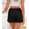 image:imageSWOMOG Womens Pajama Shorts Elastic Waist Sleep Shorts Women Comfy Lounge Pants Soft Pj Shorts with Pockets SXXLBlack