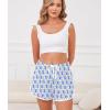 image:imageSWOMOG Womens Pajama Shorts Elastic Waist Sleep Shorts Women Comfy Lounge Pants Soft Pj Shorts with Pockets SXXLBlue Monkey