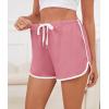 image:imageSWOMOG Womens Pajama Shorts Elastic Waist Sleep Shorts Women Comfy Lounge Pants Soft Pj Shorts with Pockets SXXLPink