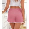 image:imageSWOMOG Womens Pajama Shorts Elastic Waist Sleep Shorts Women Comfy Lounge Pants Soft Pj Shorts with Pockets SXXLPink