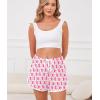 image:imageSWOMOG Womens Pajama Shorts Elastic Waist Sleep Shorts Women Comfy Lounge Pants Soft Pj Shorts with Pockets SXXLPink Monkey