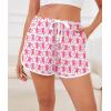 image:imageSWOMOG Womens Pajama Shorts Elastic Waist Sleep Shorts Women Comfy Lounge Pants Soft Pj Shorts with Pockets SXXLPink Monkey