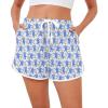 image:imageSWOMOG Womens Pajama Shorts Elastic Waist Sleep Shorts Women Comfy Lounge Pants Soft Pj Shorts with Pockets SXXLBlue Monkey
