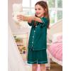 image:imageSWOMOG Couple Matching Pajamas Sets Women amp Men Button Down Silk Pjs Men Short Sleeve Soft Lounge Sets 2 Pcs LoungewearGreen
