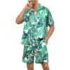 image:imageSWOMOG Couple Matching Pajamas Sets Women amp Men Button Down Silk Pjs Men Short Sleeve Soft Lounge Sets 2 Pcs LoungewearWhite Leaves