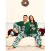 image:imageSWOMOG Couple Pajamas Sets Christmas Matching Long Sleeve Sleepwear Pjs Women amp Men Soft 2 Pieces LoungewearGreen White Elk