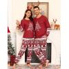 image:imageSWOMOG Couple Pajamas Sets Christmas Matching Long Sleeve Sleepwear Pjs Women amp Men Soft 2 Pieces LoungewearRed Christmas Bear