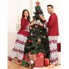 image:imageSWOMOG Couple Pajamas Sets Christmas Matching Long Sleeve Sleepwear Pjs Women amp Men Soft 2 Pieces LoungewearWhite Red Christmas