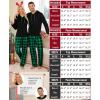 image:imageSWOMOG Couples Christmas Matching Pajamas Set Women amp Men Long Sleeve Sleepwear Hooded Top Plaid Pants Pjs with PocketsBlack  Green Plaid
