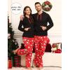 image:imageSWOMOG Couples Christmas Matching Pajamas Set Women amp Men Long Sleeve Sleepwear Hooded Top Plaid Pants Pjs with PocketsSanta Snowman