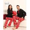 image:imageSWOMOG Couples Christmas Matching Pajamas Set Women amp Men Long Sleeve Sleepwear Hooded Top Plaid Pants Pjs with PocketsSanta Snowman