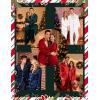 image:imageSWOMOG Couples Matching Silk Satin Pajamas Set Long Sleeve Sleepwear Soft Button Down Loungewear 2 Pcs Pj SetChristmas Red