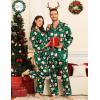 image:imageSWOMOG Couples Matching Silk Satin Pajamas Set Long Sleeve Sleepwear Soft Button Down Loungewear 2 Pcs Pj SetGreen Christmas Santa