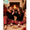image:imageSWOMOG Couples Pajama Sets Women amp Men Long Sleeve Sleepwear Top Plaid Pants Loungewear Set with PocketsBig Red Plaid