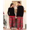 image:imageSWOMOG Couples Pajama Sets Women amp Men Long Sleeve Sleepwear Top Plaid Pants Loungewear Set with PocketsBig Red Plaid