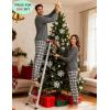 image:imageSWOMOG Couples Pajama Sets Women amp Men Long Sleeve Sleepwear Top Plaid Pants Loungewear Set with PocketsDeep Pure Grey