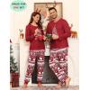 image:imageSWOMOG Couples Pajama Sets Women amp Men Long Sleeve Sleepwear Top Plaid Pants Loungewear Set with PocketsRed Christmas Tree