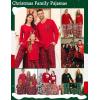 image:imageSWOMOG Family Christmas Matching Pajamas Set WomenMen Modal Pajama 2 PCS Long Sleeve Sleepwear Sets with PocketsRed Plaid
