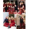image:imageSWOMOG Family Christmas Matching Pajamas Set WomenMen Modal Pajama 2 PCS Long Sleeve Sleepwear Sets with PocketsZ  Black