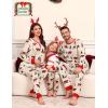 image:imageSWOMOG Family Christmas Matching Pajamas Set WomenMen Modal Pajama 2 PCS Long Sleeve Sleepwear Sets with PocketsZred Elk