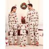 image:imageSWOMOG Family Christmas Matching Pajamas Set WomenMen Modal Pajama 2 PCS Long Sleeve Sleepwear Sets with PocketsZred Elk