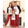 image:imageSWOMOG Family Christmas Matching Pajamas Sets Long Sleeve Pjs Holiday Sleepwear Women Men Soft Loungewear SetRed Green Plaid