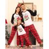 image:imageSWOMOG Family Christmas Matching Pajamas Sets Long Sleeve Pjs Holiday Sleepwear Women Men Soft Loungewear SetRed Green Plaid