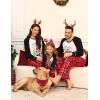 image:imageSWOMOG Family Christmas Matching Pajamas Sets Long Sleeve Pjs Holiday Sleepwear Women Men Soft Loungewear SetRed Green Plaid
