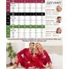 image:imageSWOMOG Family Christmas Pajamas Matching Sets Silk Family Pajamas Long Sleeve Button Down Pj SetRed