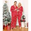 image:imageSWOMOG Family Christmas Pajamas Matching Sets Silk Family Pajamas Long Sleeve Button Down Pj SetRed Candy Crutch