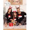 image:imageSWOMOG Family Christmas Pajamas Set Party Holiday Sleepwear Long Sleeve ButtonDown Loungewear SetBlack Christmas Hatpullover