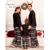 image:imageSWOMOG Family Christmas Pajamas Set Party Holiday Sleepwear Long Sleeve ButtonDown Loungewear SetBlack Christmas Hatpullover