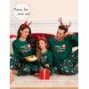 image:imageSWOMOG Family Christmas Pajamas Set Party Holiday Sleepwear Long Sleeve ButtonDown Loungewear SetGreen Santa Clauspullover