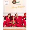 image:imageSWOMOG Family Christmas Pajamas Set Party Holiday Sleepwear Long Sleeve ButtonDown Loungewear SetRed