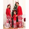 image:imageSWOMOG Family Christmas Pajamas Set Party Holiday Sleepwear Long Sleeve ButtonDown Loungewear SetRed Christmas Treepullover