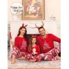 image:imageSWOMOG Family Christmas Pajamas Set Party Holiday Sleepwear Long Sleeve ButtonDown Loungewear SetRed Christmas Treepullover