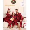 image:imageSWOMOG Family Christmas Pajamas Set Party Holiday Sleepwear Long Sleeve ButtonDown Loungewear SetRed With Black Grid