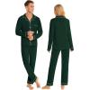 image:imageSWOMOG Family Christmas Pajamas Set Women amp Men Long Sleeve Pj Set Party Sleepwear ButtonDown Loungewear SetGreen