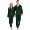 image:imageSWOMOG Family Christmas Pajamas Set Women amp Men Long Sleeve Pj Set Party Sleepwear ButtonDown Loungewear SetGreen