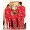image:imageSWOMOG Family Christmas Pajamas Set Women amp Men Long Sleeve Pj Set Party Sleepwear ButtonDown Loungewear SetRed Christmas Pattern