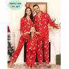 image:imageSWOMOG Family Christmas Pajamas Set Women amp Men Long Sleeve Pj Set Party Sleepwear ButtonDown Loungewear SetRed Christmas Pattern