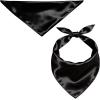 image:imageSWOMOG Family Matching Button Down Pajamas Pjs Silk Satin Long Sleeve Shirt Long Pants Set Sleepwear 2 Pcs Outfits LoungewearBlack