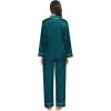 image:imageSWOMOG Family Matching Button Down Pajamas Pjs Silk Satin Long Sleeve Shirt Long Pants Set Sleepwear 2 Pcs Outfits LoungewearGreen