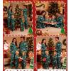 image:imageSWOMOG Family Matching Button Down Pajamas Pjs Silk Satin Long Sleeve Shirt Long Pants Set Sleepwear 2 Pcs Outfits LoungewearGreen Snowman