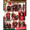 image:imageSWOMOG Family Matching Christmas Pajamas Sets MenWomen Plaid Pants Loungewear and Printed Long Sleeve PjsAgold Letter Deer
