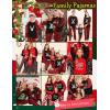 image:imageSWOMOG Family Matching Christmas Pajamas Sets MenWomen Plaid Pants Loungewear and Printed Long Sleeve PjsAgold Letter Deer